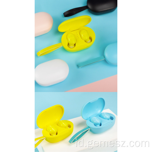 Headset Olahraga Nirkabel Macarons In-ear Binaural Universal